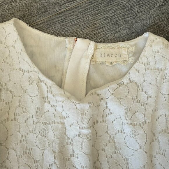 btween White Lace Fit & Flare Dress - Size 8 - Picture 7 of 7